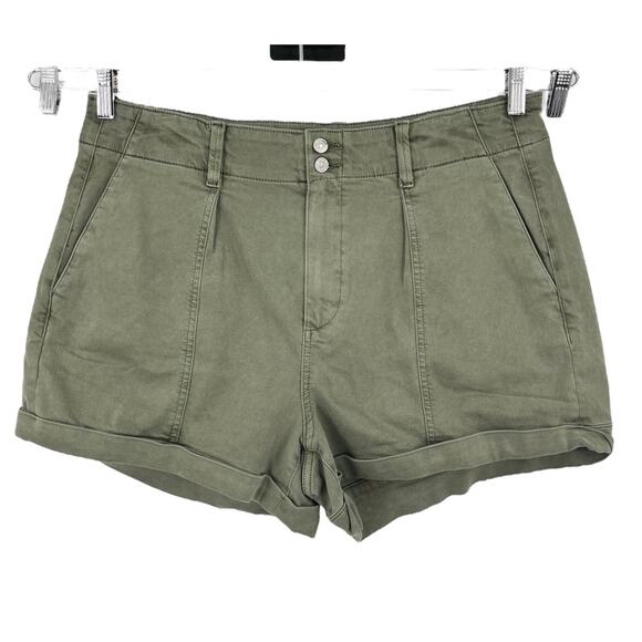 Paige Shorts Brooklyn cuffed green size 32 - Picture 2 of 7